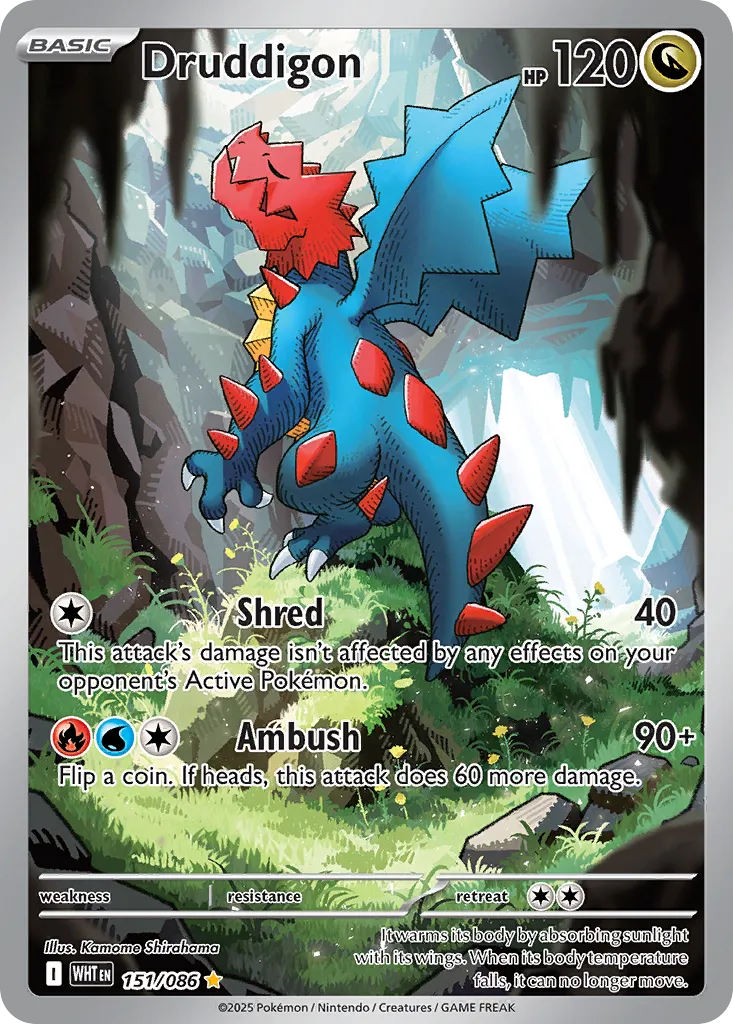 Druddigon 151 — White Flare (English Pokémon TCG card)
