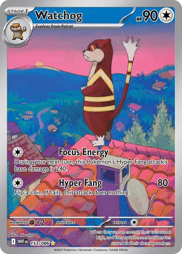 Watchog 153 — White Flare (English Pokémon TCG card)