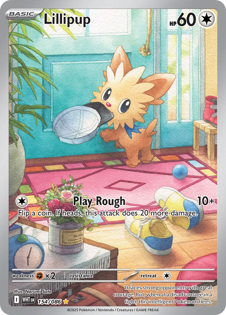 Lillipup 154 — White Flare (English Pokémon TCG card)