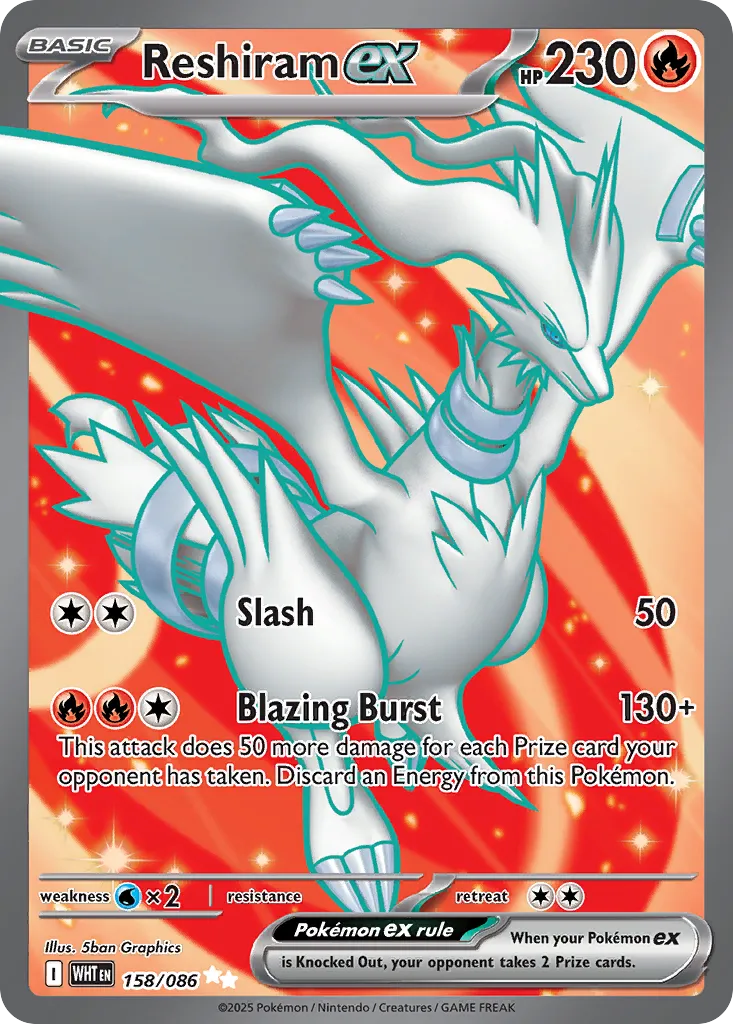 Reshiram ex 158 — White Flare (English Pokémon TCG card)