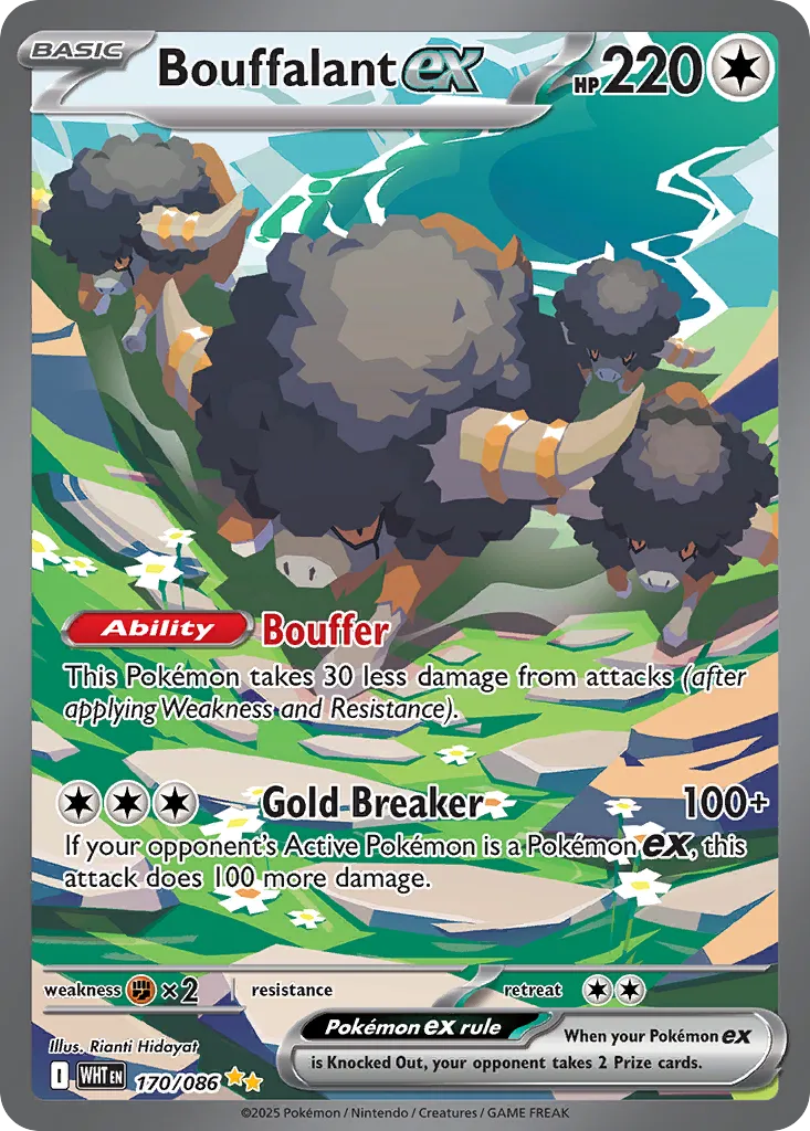 Bouffalant ex 170 — White Flare (English Pokémon TCG card)