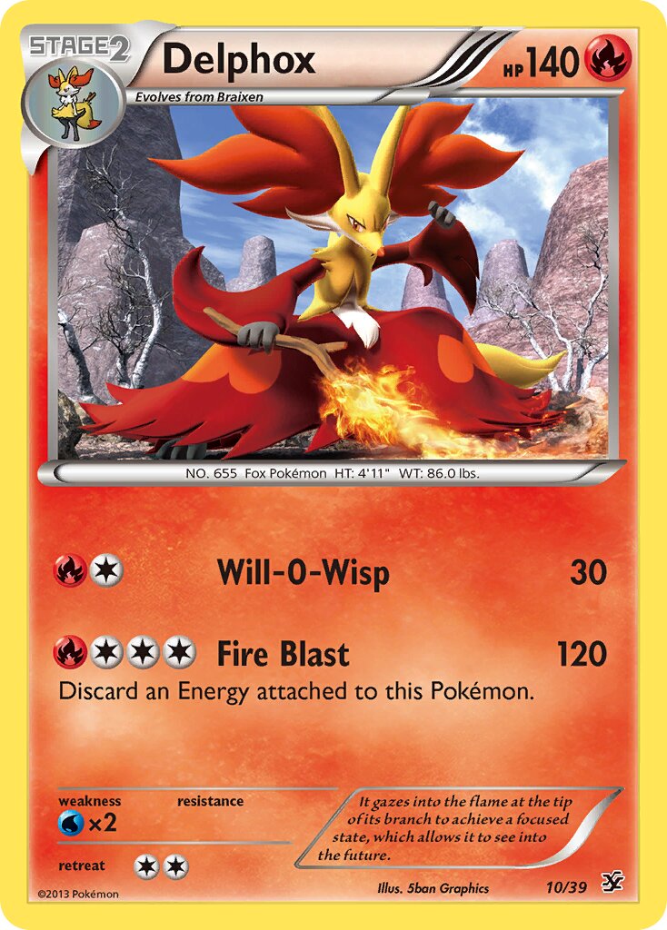 Delphox 010/39 — Kalos Starter Set (English Pokémon TCG card)