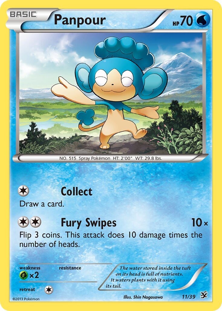 Panpour 011/39 — Kalos Starter Set (English Pokémon TCG card)