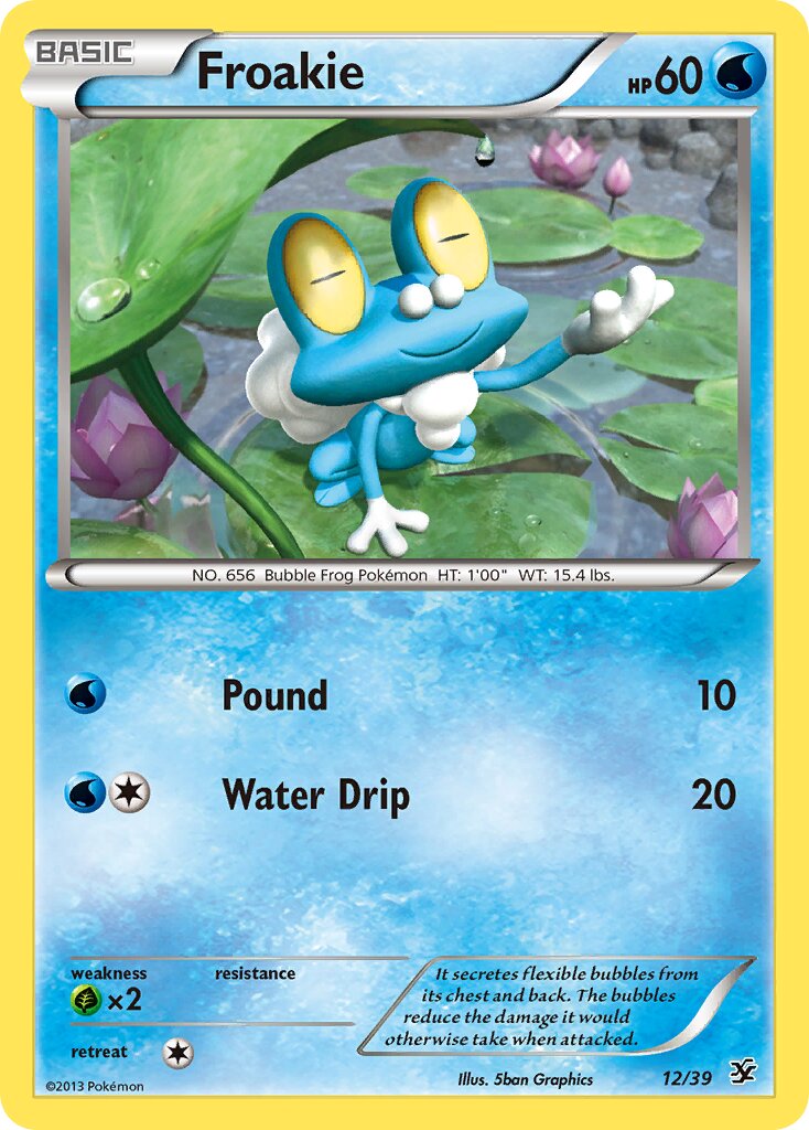 Froakie 012/39 — Kalos Starter Set (English Pokémon TCG card)