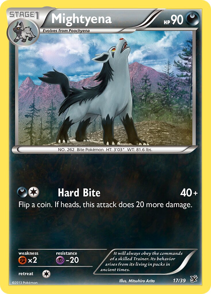 Mightyena 017/39 — Kalos Starter Set (English Pokémon TCG card)