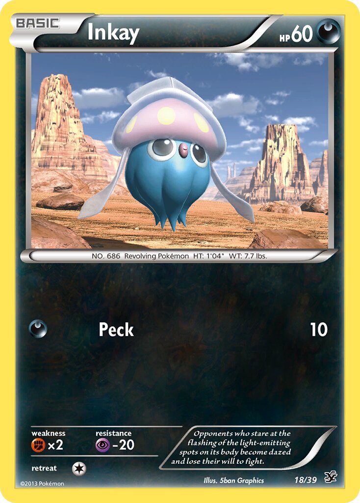 Inkay 018/39 — Kalos Starter Set (English Pokémon TCG card)