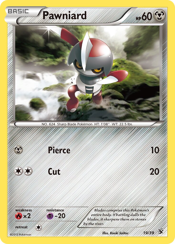Pawniard 019/39 — Kalos Starter Set (English Pokémon TCG card)