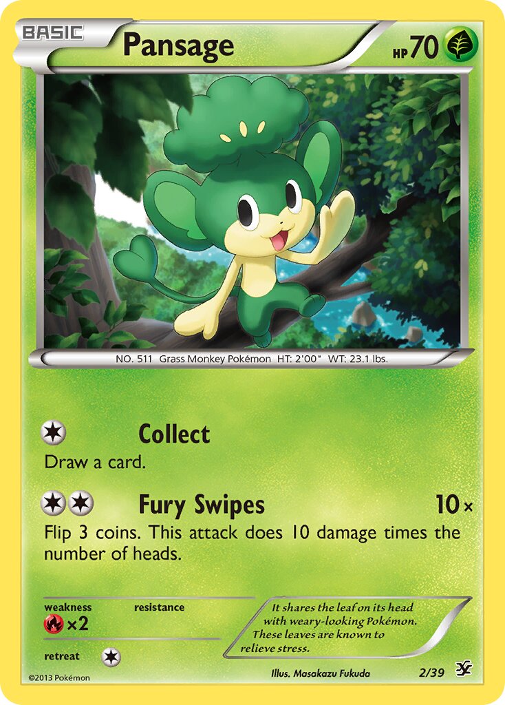 Pansage 002/39 — Kalos Starter Set (English Pokémon TCG card)