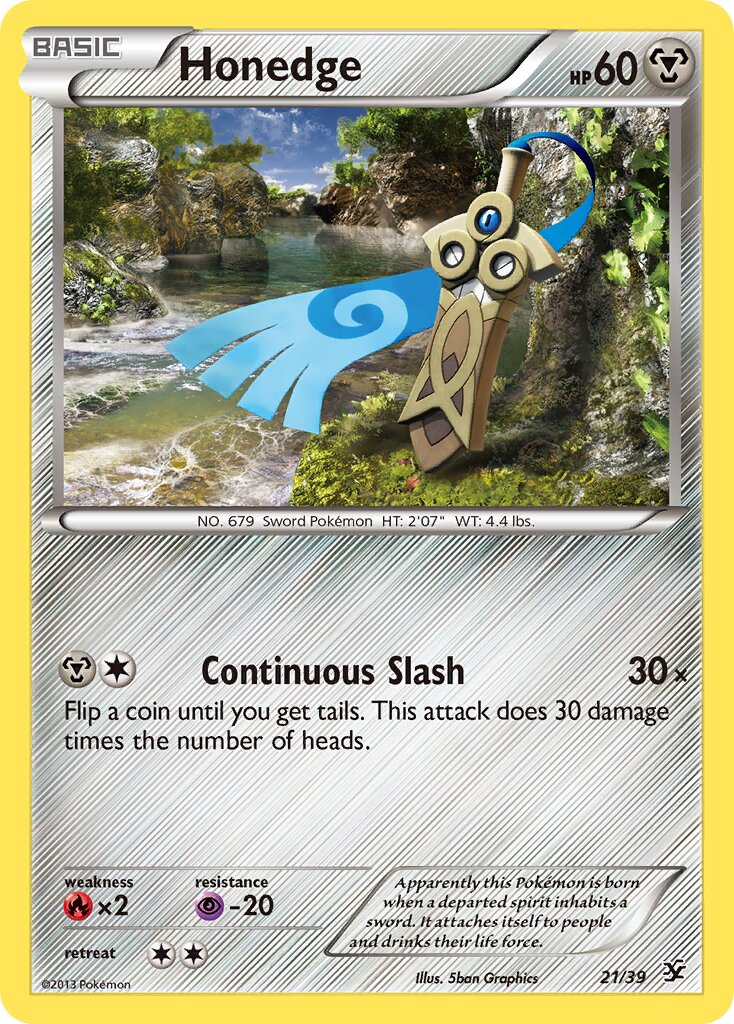 Honedge 021/39 — Kalos Starter Set (English Pokémon TCG card)