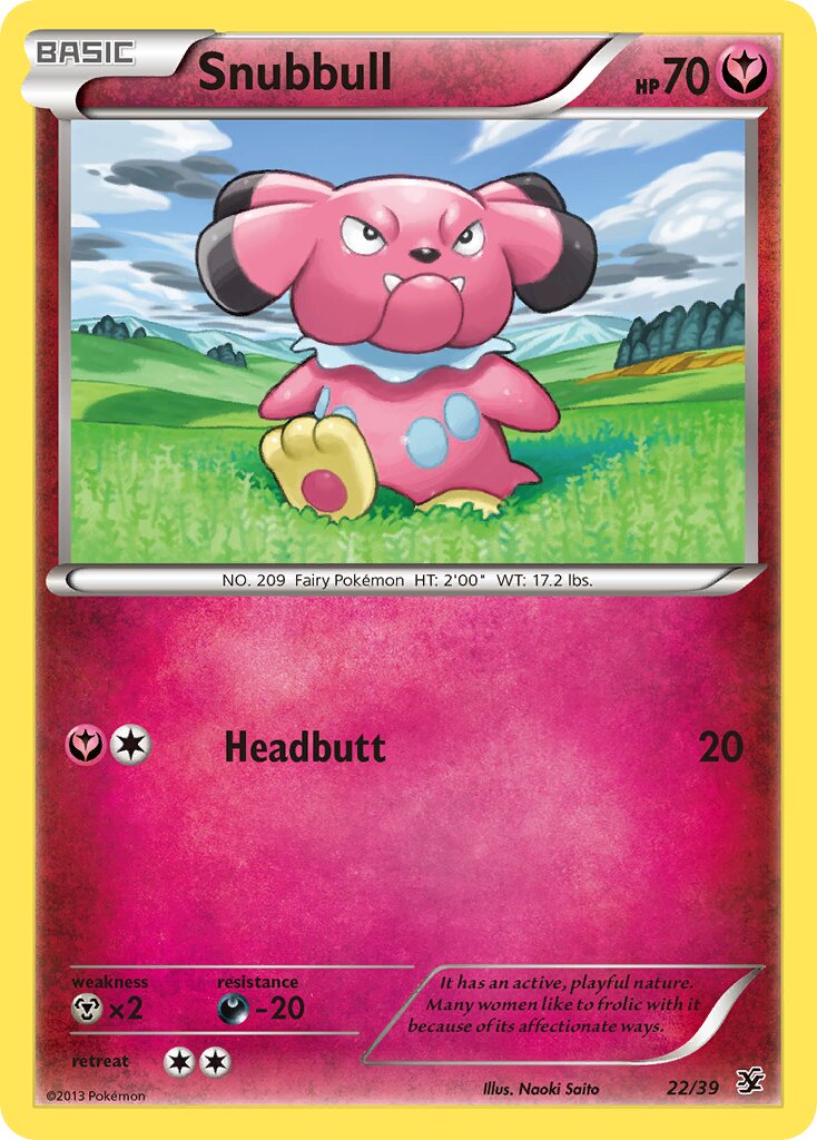 Snubbull 022/39 — Kalos Starter Set (English Pokémon TCG card)