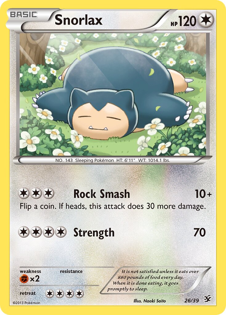 Snorlax 026/39 — Kalos Starter Set (English Pokémon TCG card)