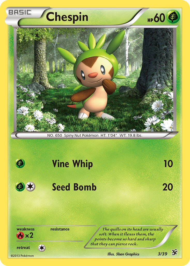 Chespin 003/39 — Kalos Starter Set (English Pokémon TCG card)