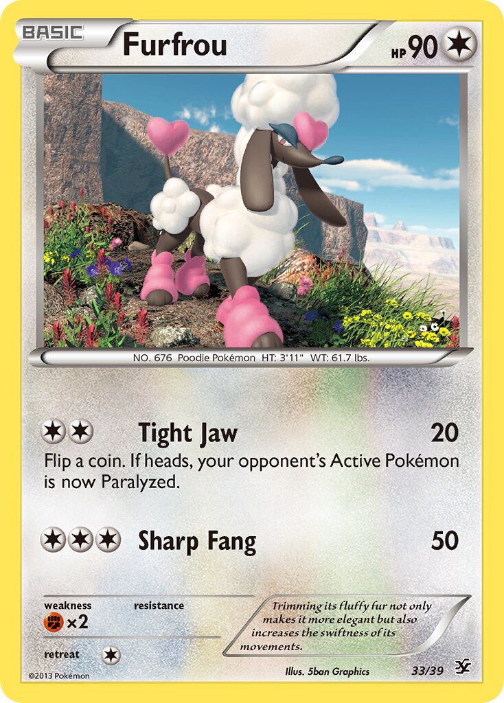 Furfrou 033/39 — Kalos Starter Set (English Pokémon TCG card)