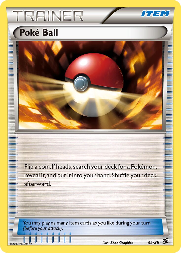 Poké Ball 035/39 — Kalos Starter Set (English Pokémon TCG card)
