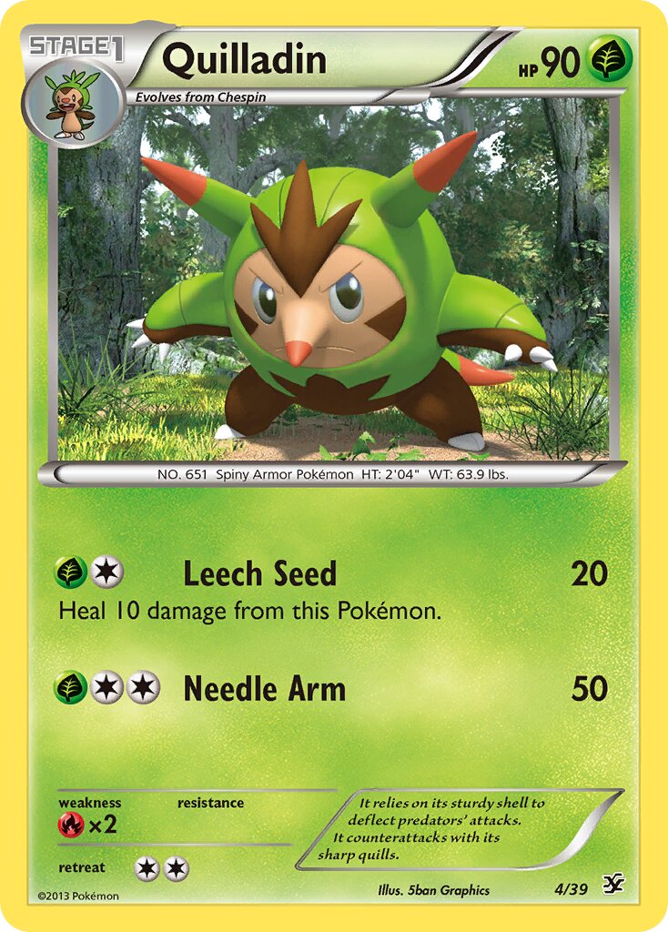 Quilladin 004/39 — Kalos Starter Set (English Pokémon TCG card)