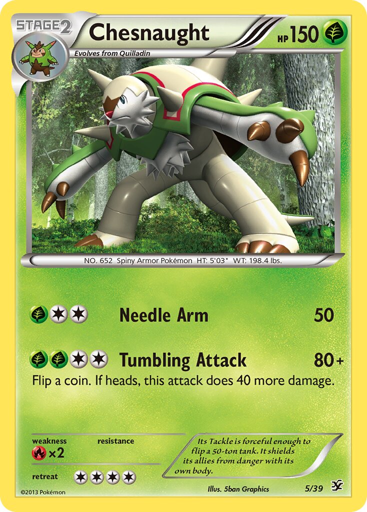 Chesnaught 005/39 — Kalos Starter Set (English Pokémon TCG card)