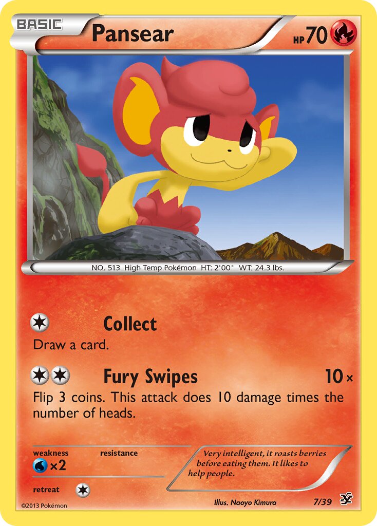 Pansear 007/39 — Kalos Starter Set (English Pokémon TCG card)