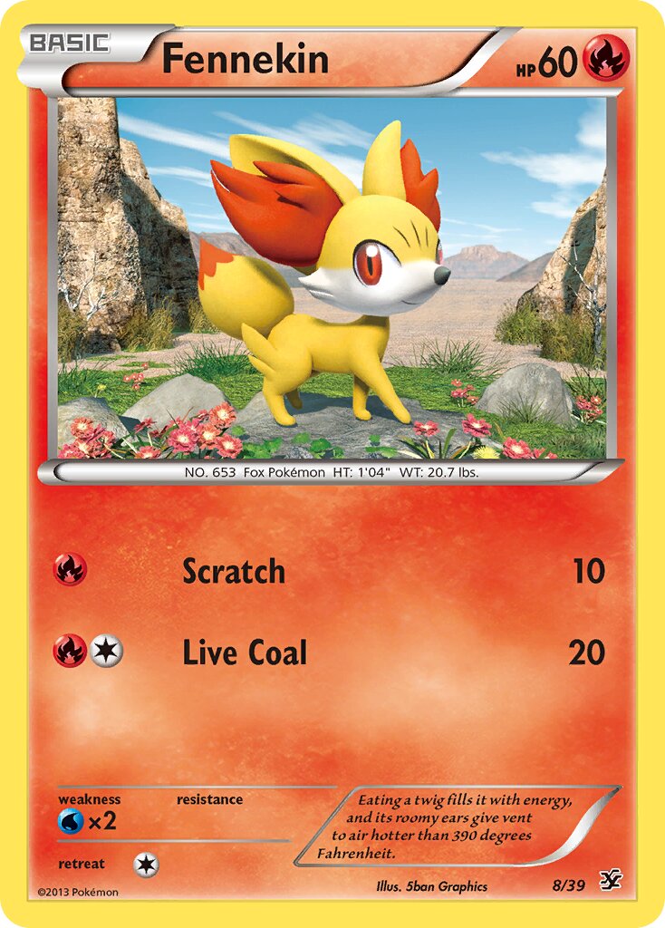 Fennekin 008/39 — Kalos Starter Set (English Pokémon TCG card)