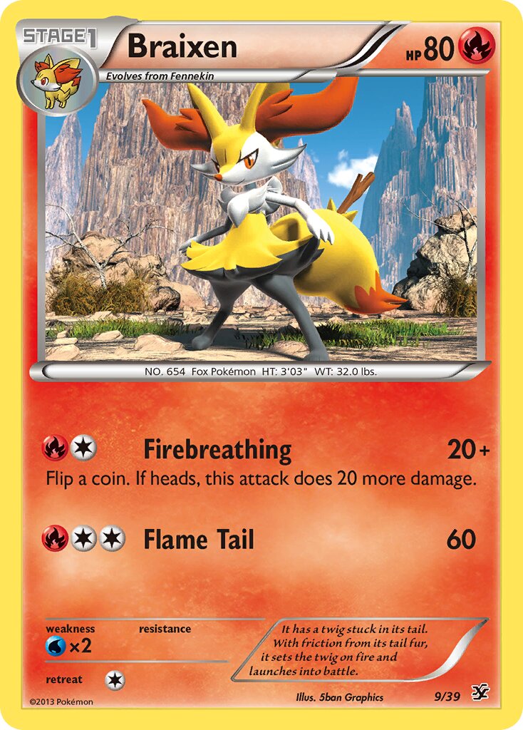 Braixen 009/39 — Kalos Starter Set (English Pokémon TCG card)