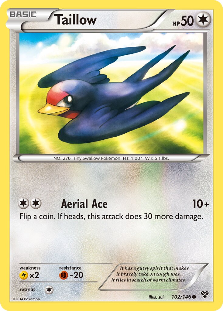 Taillow 102/146 — XY (English Pokémon TCG card)