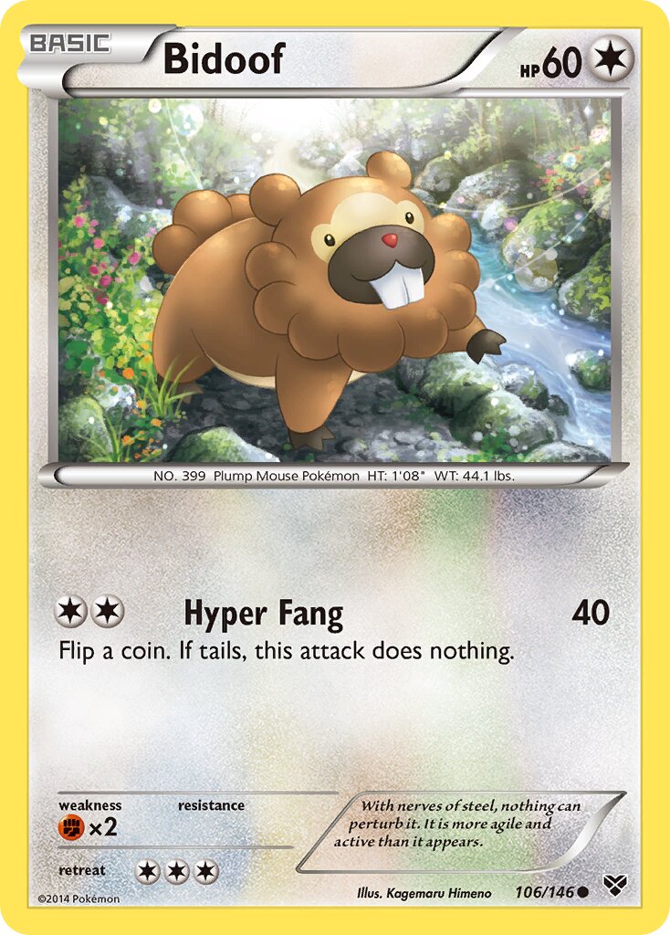 Bidoof 106/146 — XY (English Pokémon TCG card)