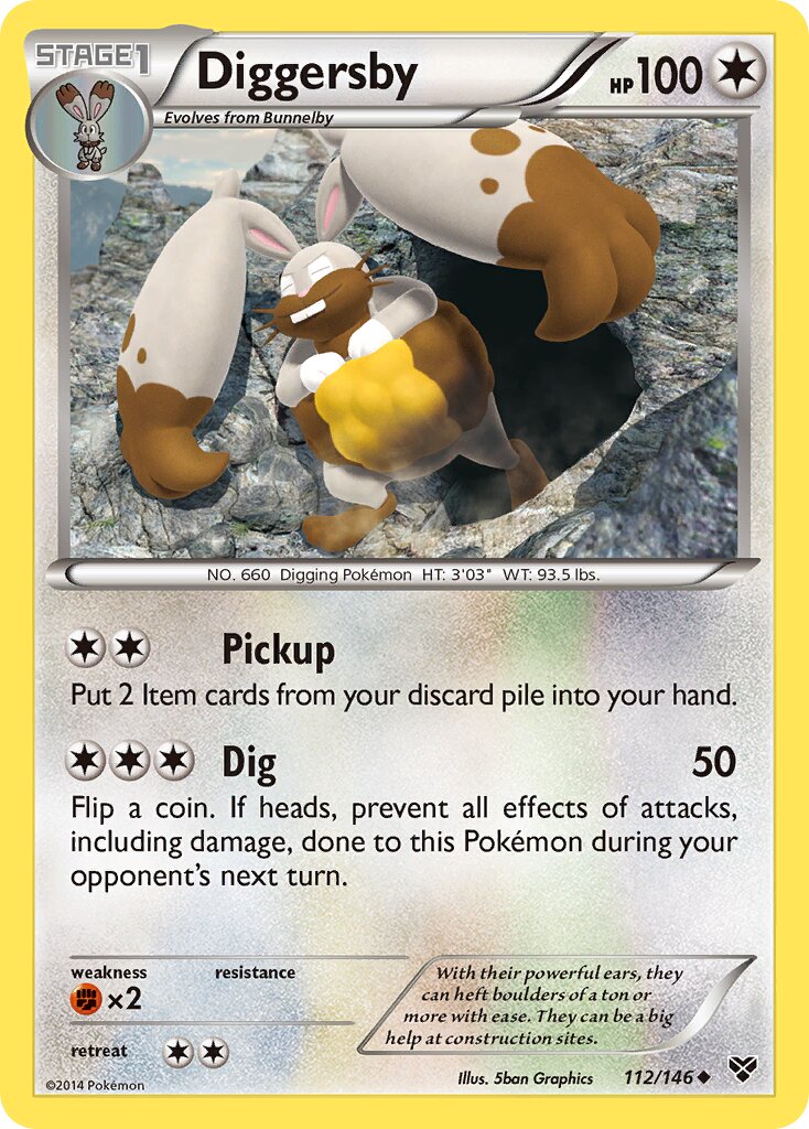 Diggersby 112/146 — XY (English Pokémon TCG card)