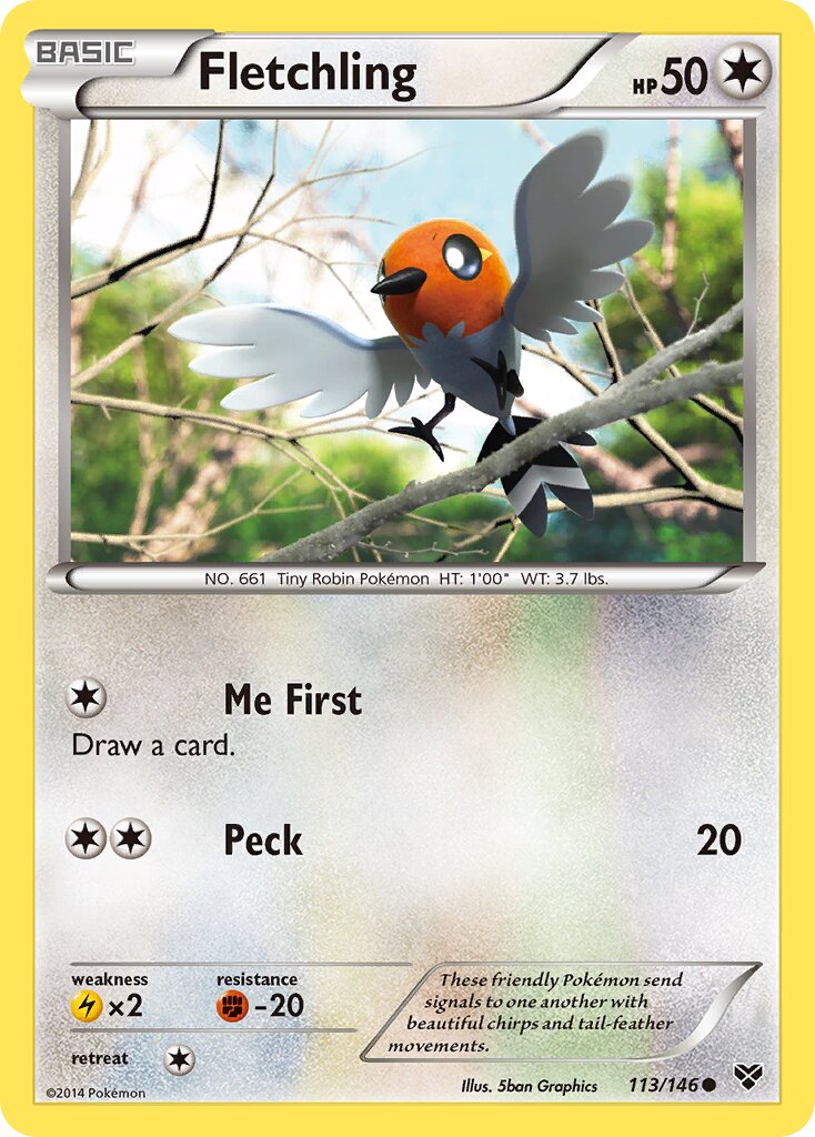 Fletchling 113/146 — XY (English Pokémon TCG card)