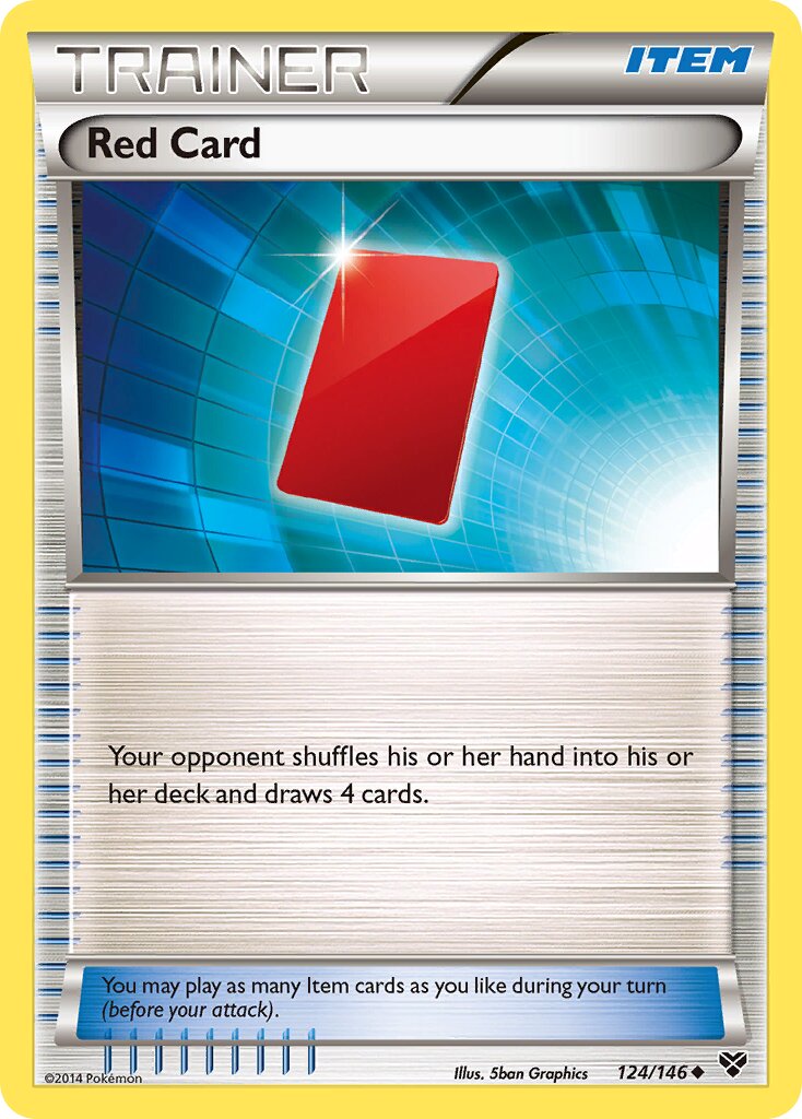 Red Card 124/146 — XY (English Pokémon TCG card)
