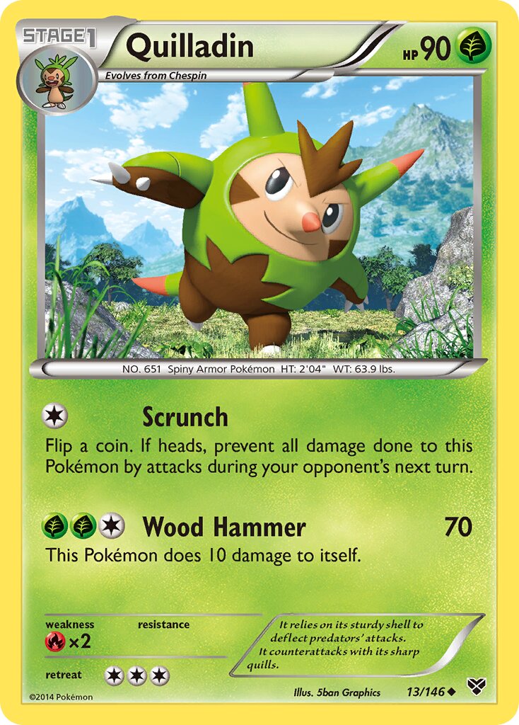 Quilladin 013/146 — XY (English Pokémon TCG card)