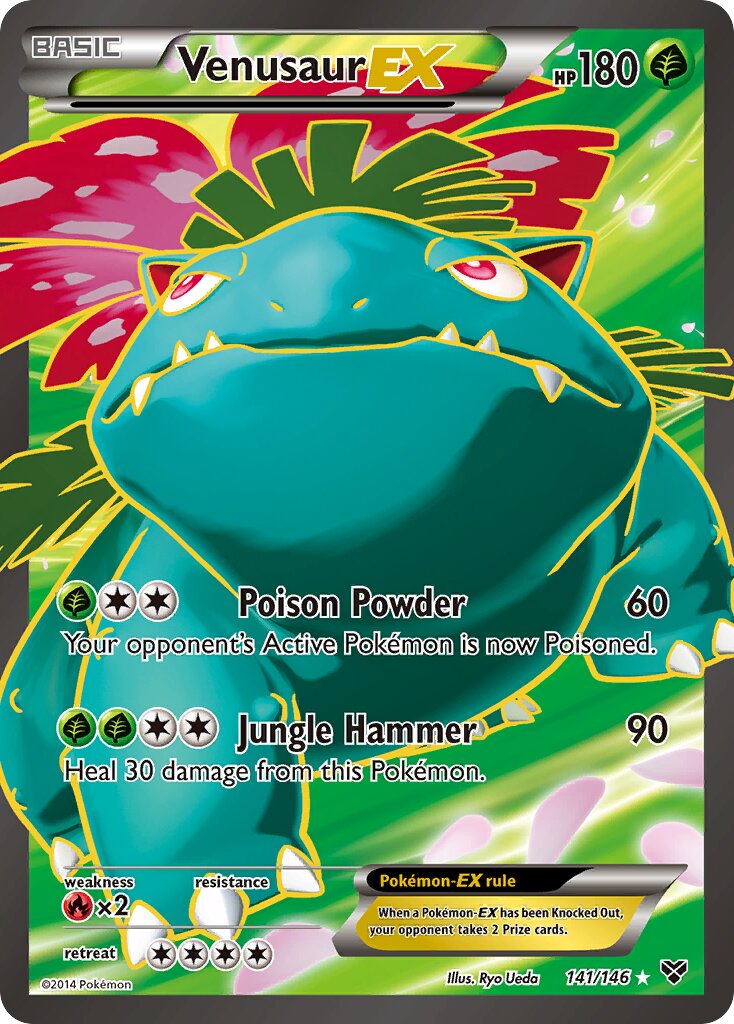 Venusaur-EX 141/146 — XY (English Pokémon TCG card)