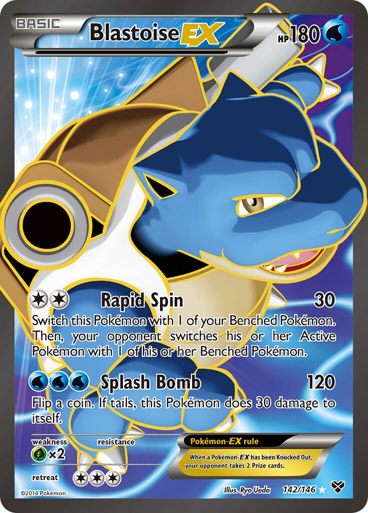 Blastoise-EX 142/146 — XY (English Pokémon TCG card)