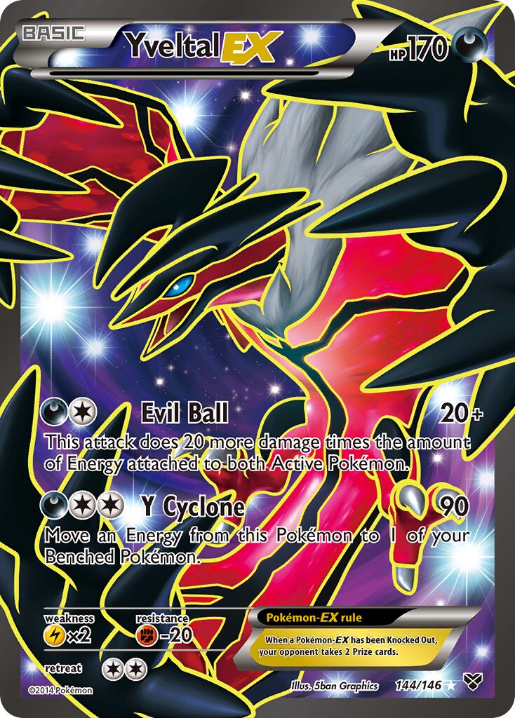 Yveltal-EX 144/146 — XY (English Pokémon TCG card)