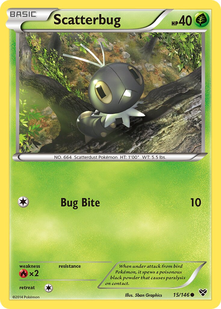Scatterbug 015/146 — XY (English Pokémon TCG card)