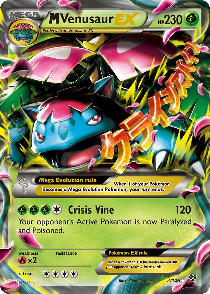 M Venusaur-EX 002/146 — XY (English Pokémon TCG card)