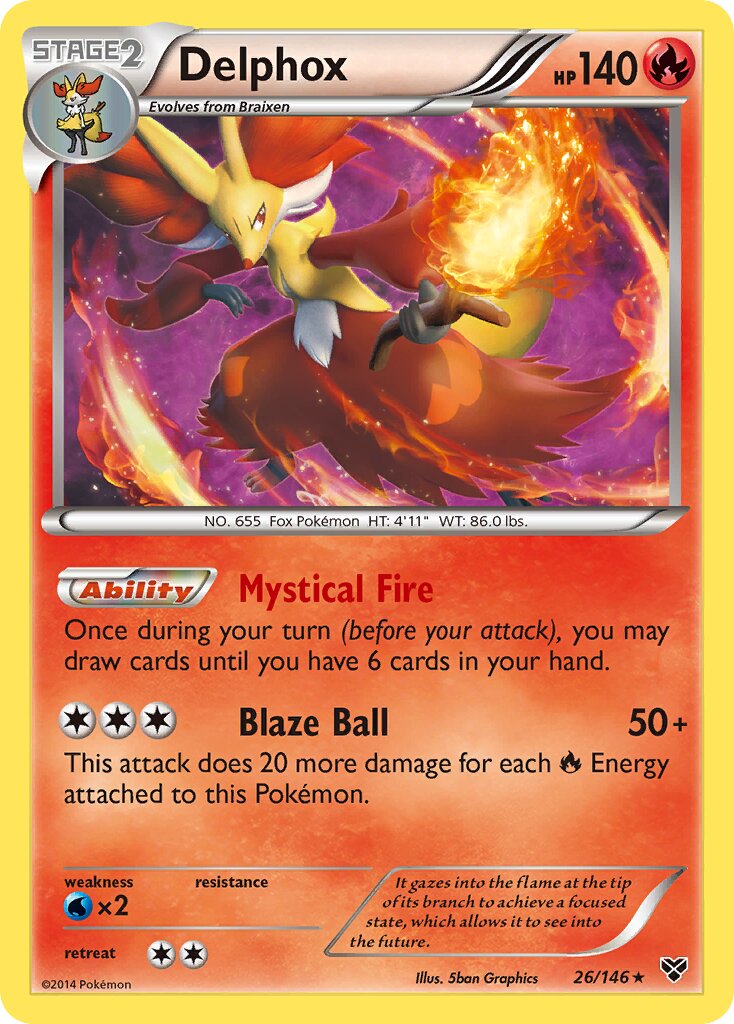 Delphox 026/146 — XY (English Pokémon TCG card)