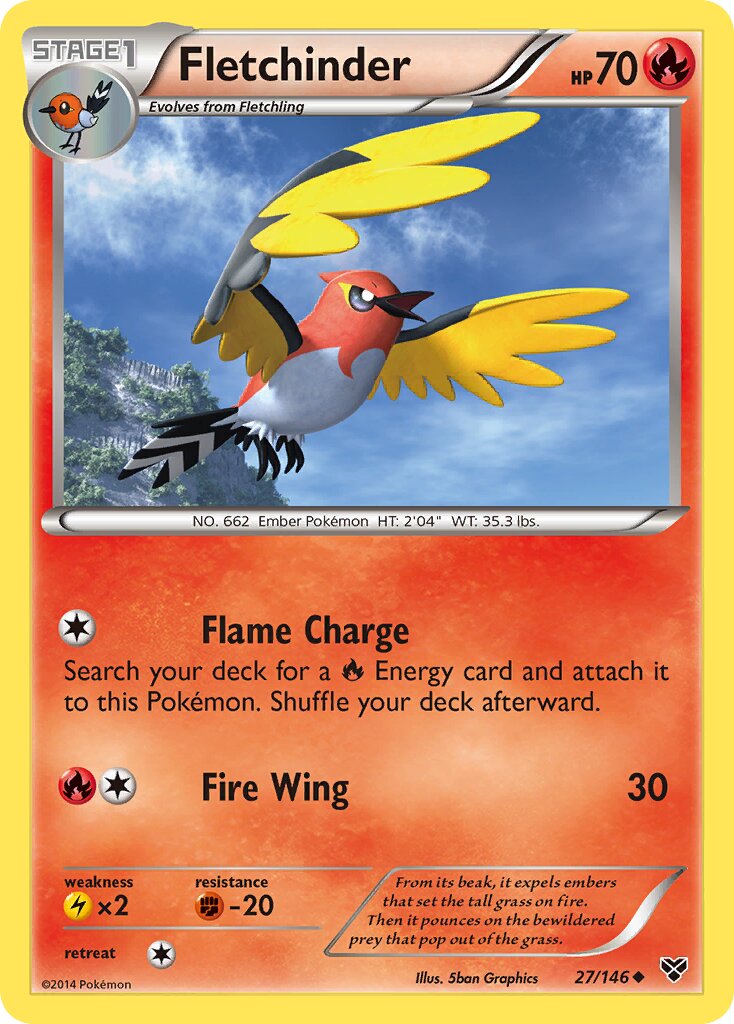 Fletchinder 027/146 — XY (English Pokémon TCG card)