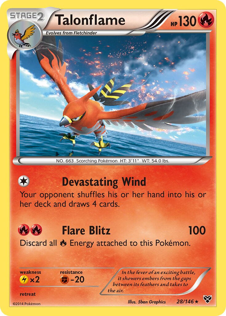 Talonflame 028/146 — XY (English Pokémon TCG card)