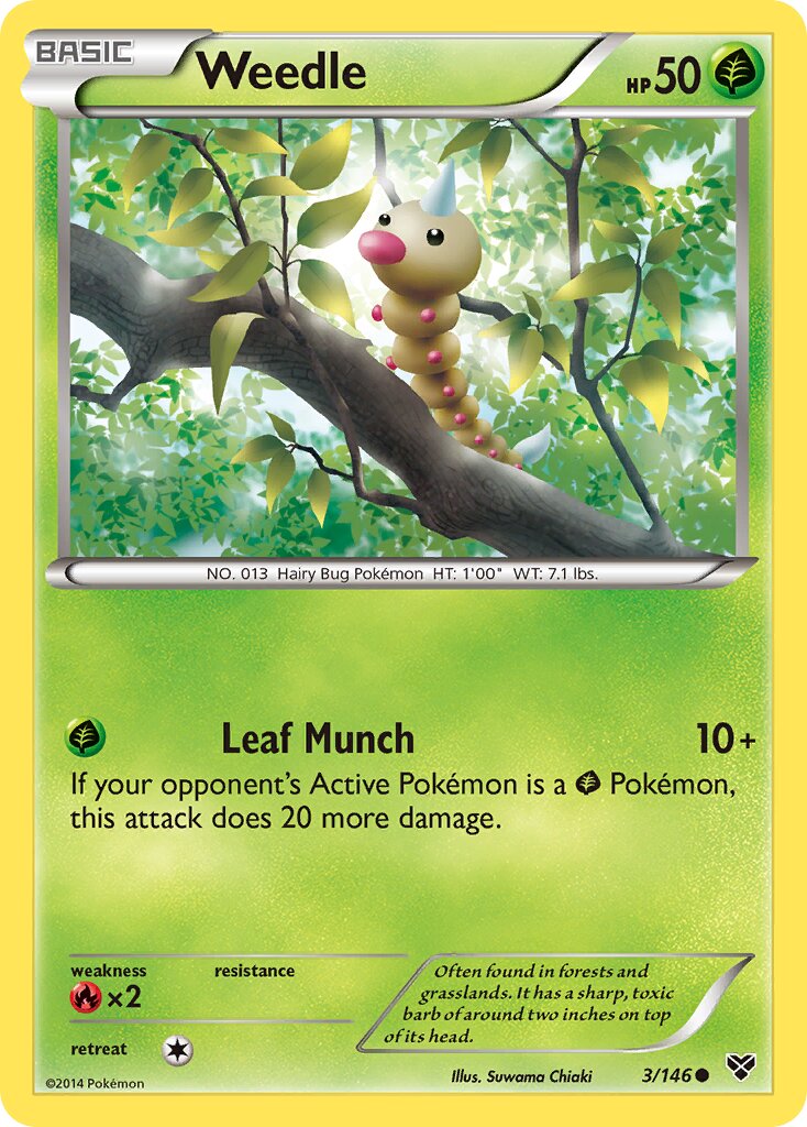 Weedle 003/146 — XY (English Pokémon TCG card)