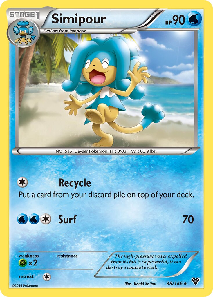 Simipour 038/146 — XY (English Pokémon TCG card)
