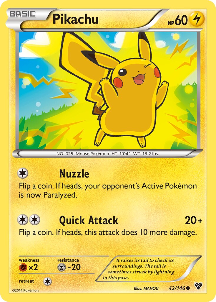 Pikachu 042/146 — XY (English Pokémon TCG card)