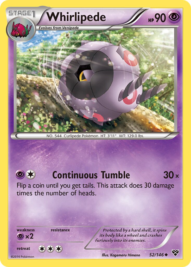 Whirlipede 052/146 — XY (English Pokémon TCG card)
