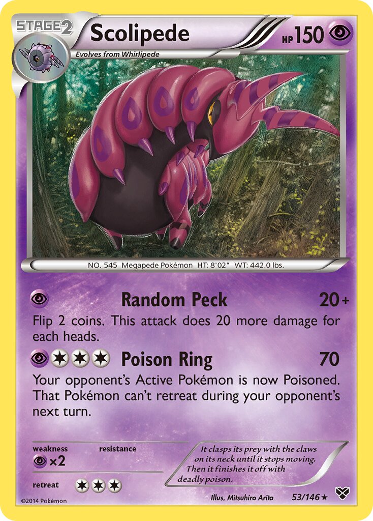 Scolipede 053/146 — XY (English Pokémon TCG card)