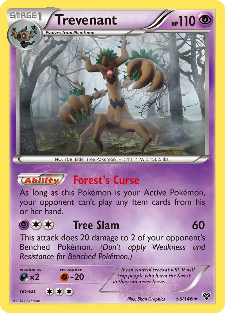 Trevenant 055/146 — XY (English Pokémon TCG card)