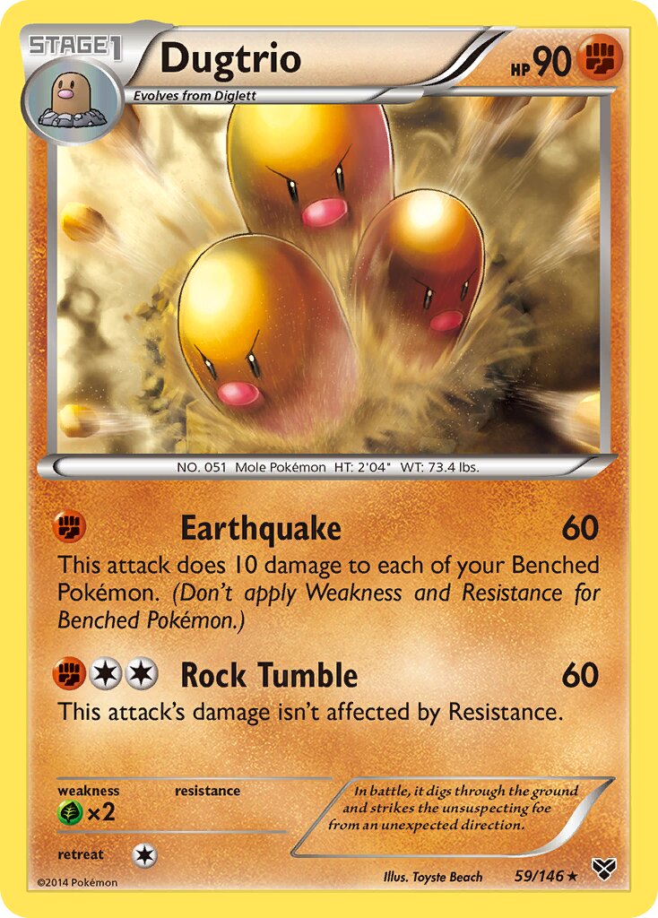 Dugtrio 059/146 — XY (English Pokémon TCG card)