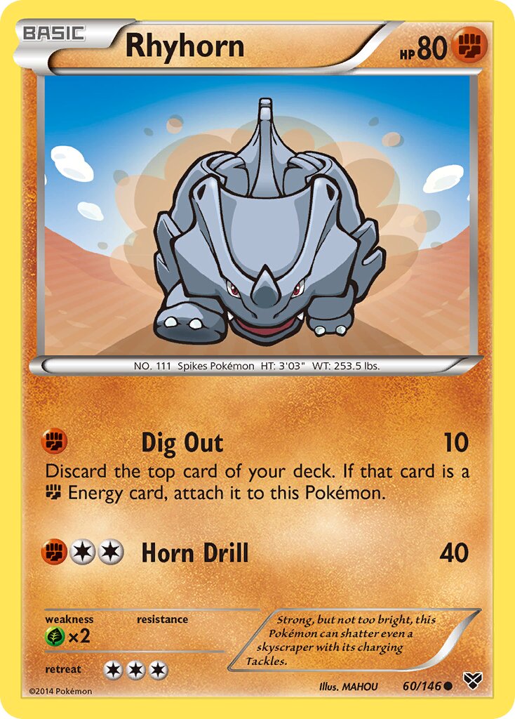 Rhyhorn 060/146 — XY (English Pokémon TCG card)