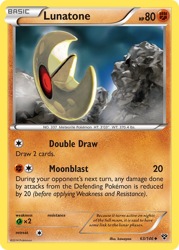 Lunatone 063/146 — XY (English Pokémon TCG card)