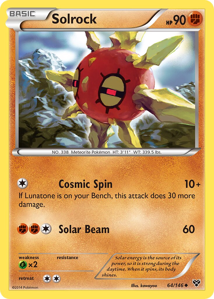 Solrock 064/146 — XY (English Pokémon TCG card)