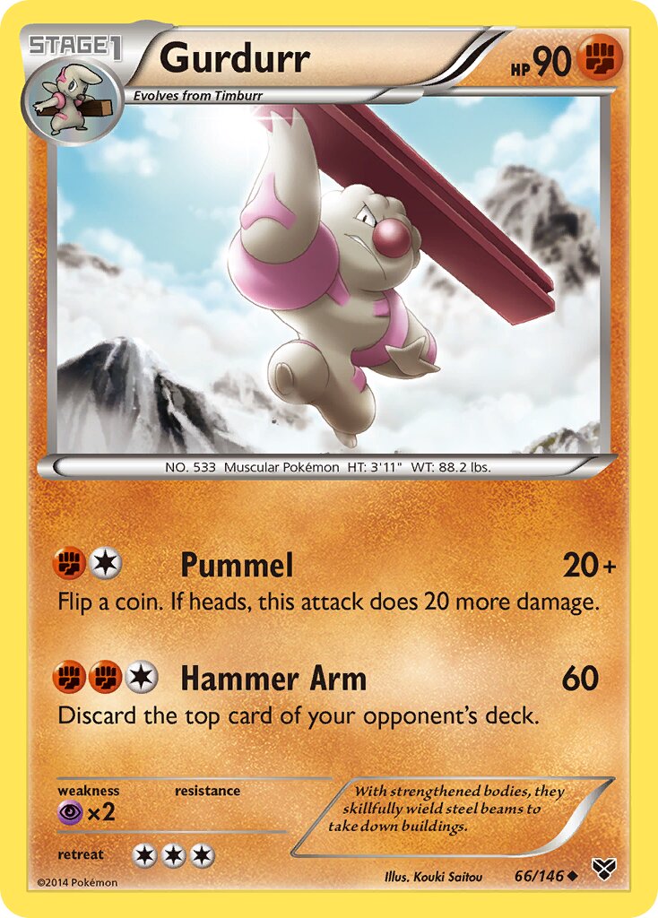 Gurdurr 066/146 — XY (English Pokémon TCG card)