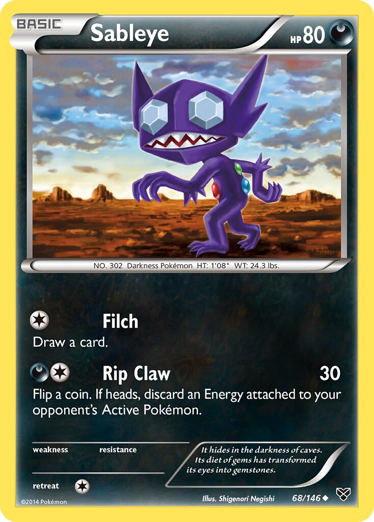 Sableye 068/146 — XY (English Pokémon TCG card)
