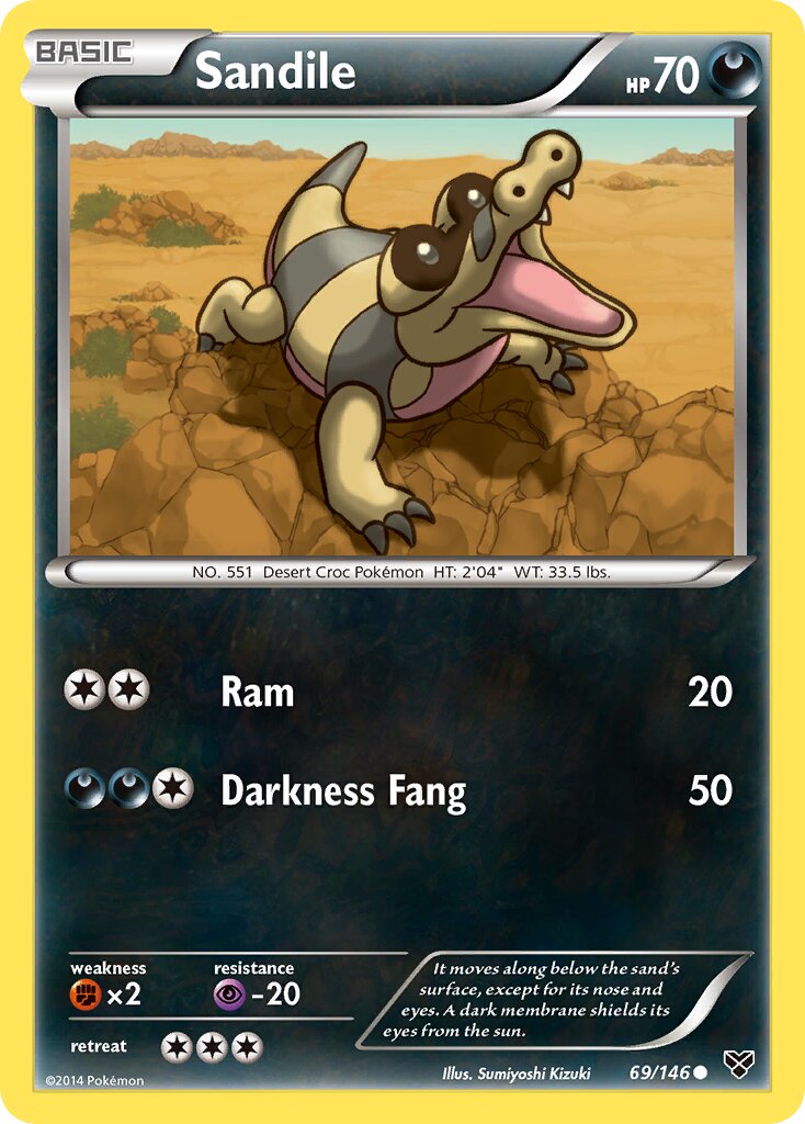Sandile 069/146 — XY (English Pokémon TCG card)